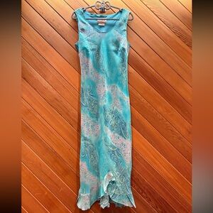 Vintage L’ Amadei Blue Pink Dress